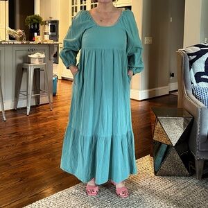 Universal Thread cotton gauze dress with pockets size L